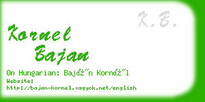 kornel bajan business card